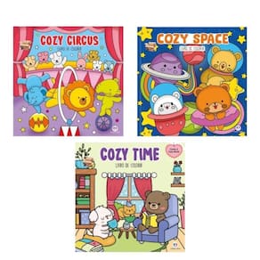 Kit 3 Livros Infantil Comfy & Cozy Books Colorir E Relaxar