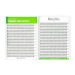 Extensões de cílios Ventiladores pré-fabricados Kolybel 12D 12mm x500