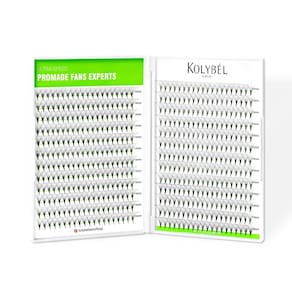 Extensões de cílios pré-fabricadas Kolybel 16D 0,05-D 11 mm 500 Ventiladores