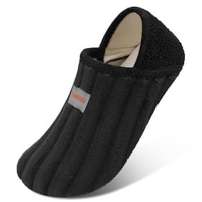 Cortina de chinelos Fitkicks unissex de lã artificial preta 4,5-5,5 W