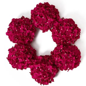 Cabeças de flores de hortênsia de seda artificial DuHouse, pacote com 6
