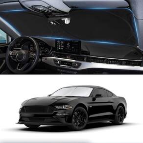 Guarda-sol para Ford Mustang 2015-2024 2025 Windshield Sun Shade