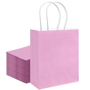 Bolsa de presente qiqee Medium 30 unidades com alças 28x13x20cm rosa roxa