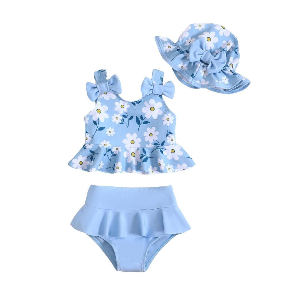 Roupa de banho para bebês Mioglrie Girl de 3 a 6 meses com biquíni e tanquíni