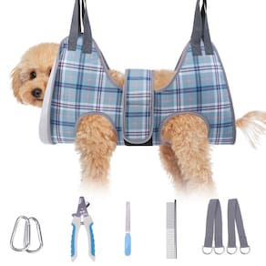 Rede para cuidar de cães BEAUTYZOO para aparar unhas azul XS