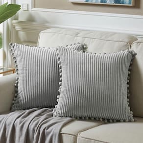 Capas de almofadas decorativas Fancy Homi Neutral Grey x2