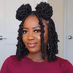 Crochet Hair ZRQ Butterfly Locs Short 8 polegadas, 6 pacotes para mulheres
