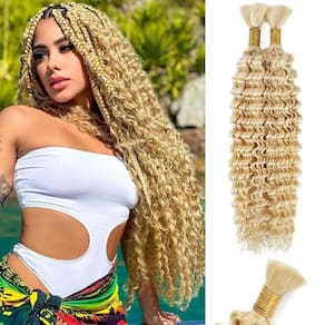 Cabelo trançado SOYI HAIR 613 Blonde Deep Water Wave 14cm