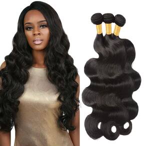 Pacotes de cabelo Poirewa Body Wave 10A Brazilian Virgin 50g