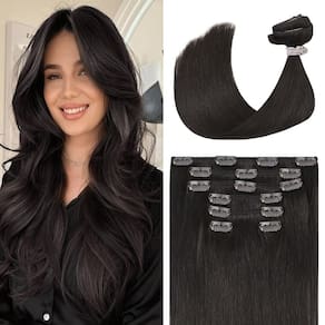 Extensões de cabelo UGOTRAYS Dark Brown 20 polegadas 70g 100% Remy Ha