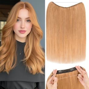 Extensões de cabelo Halo Rich Choices 100% Human Remy Hair 30 cm