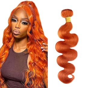 Pacote de cabelo AuokMar Ginger Orange Body Wave 34" 8A Virgin