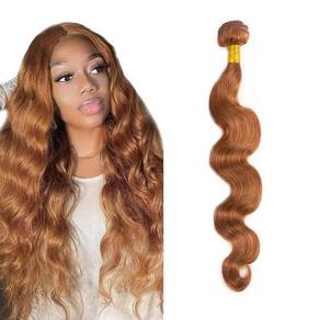 Extensões de cabelo AuokMar Color 30 Body Wave 1 Bundle 150% Den