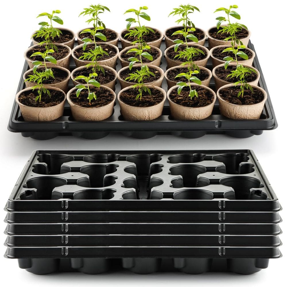 Bandejas de plantas RooTrimmer de 20 células para vasos de viveiro redondos de 8 cm (10)