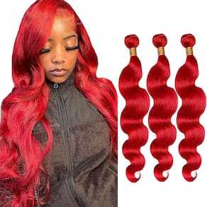 Pacotes de cabelo GveoxVO Red Body Wave 100% Brazilian Virgin 8A