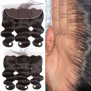 Fecho frontal de renda Caijuxing Body Wave 18cm 150% de densidade