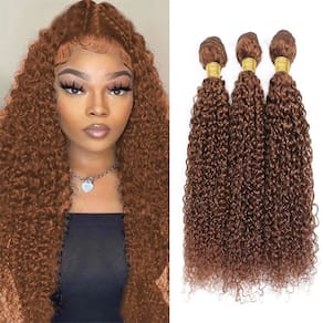 Pacotes de cabelo MAMART Color 30 Kinky Curly 30cm-40cm Castanho