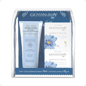 Kit Giovanna Baby Eterno Encanto Blue: 1 Loção Hidratante Corporal e 2 Sabonetes Vegetais