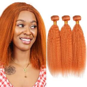 Pacotes de cabelo WuvusNM Ginger Yaki Straight 30-85cm 350g