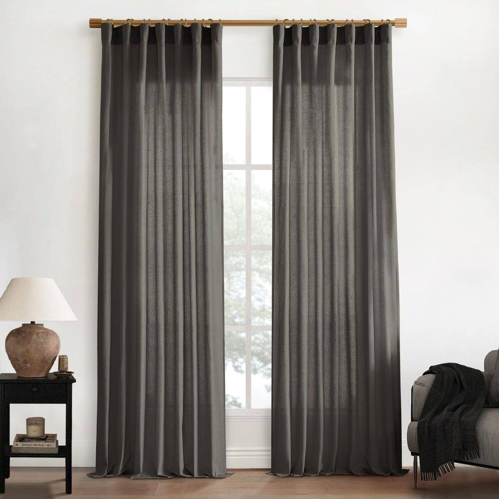 Cortinas XTMYI Brown Linen, 2 painéis, 108 polegadas, semitransparentes para telhado