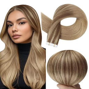 Fita adesiva em extensões de cabelo Full Shine Color 10 Golden Brown
