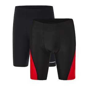 Roupa de natação masculina Swim Jammers DEVOROPA, UPF 50+, preta L