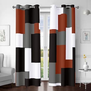 Cortinas Blackout Tyrot Burnt Orange 100% Blackout 214x213cm