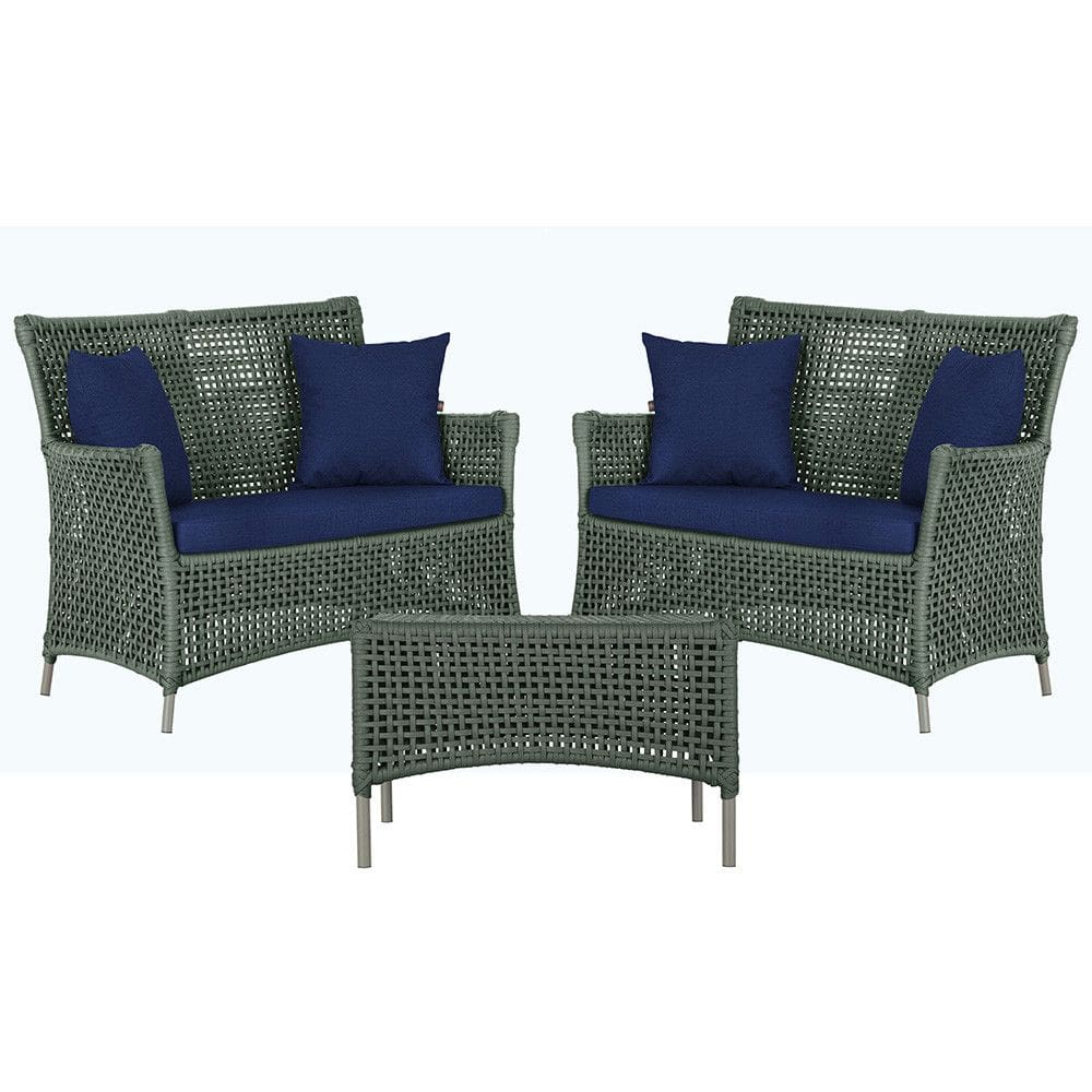 2 Sofás Área e Mesa Igapó Alumínio