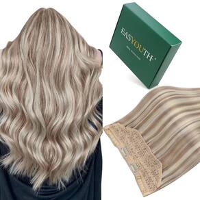 Extensões de cabelo de arame Easyouth Blonde Highlight 70g 30cm