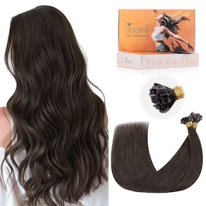 Extensões de cabelo DOORES U Tip Mocha Brown 22cm 50g/50s 9A