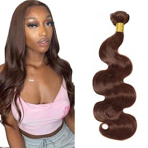 Pacote de extensões de cabelo NiegMeag Chocolate Body Wave 28 cm