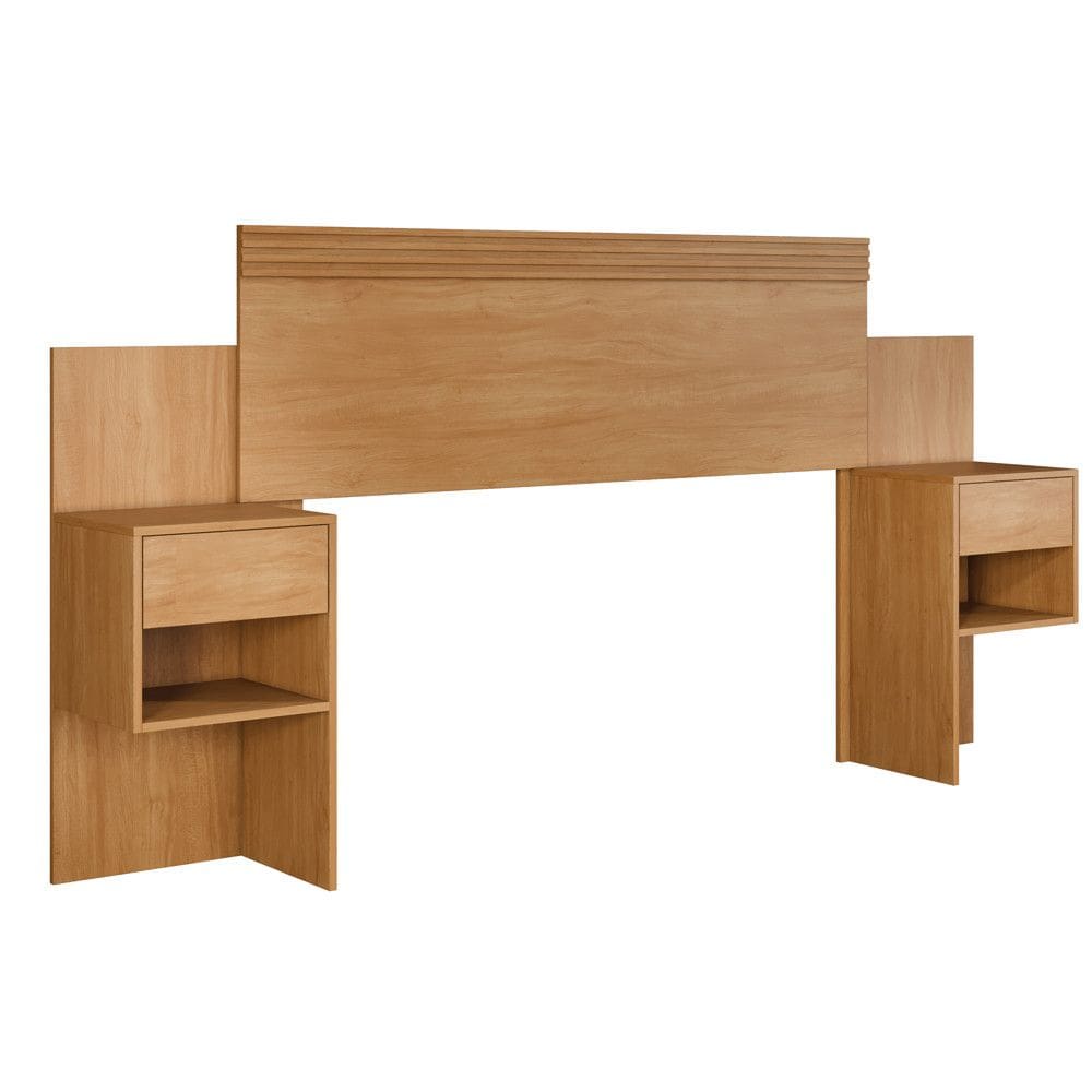 Cabeceira Extensiva Para Box Manchester 140-160 cm Com 2 Mesas De Cabeceira - Benetil