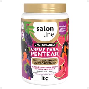Creme Para Pentear Salon Line Óleo de Tratamento Extraordinário Uva + Melancia 1kg