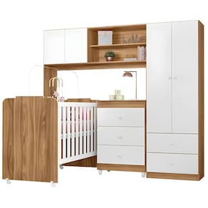 Dormitório Completo Sophia Nature Branco Peternella Móveis