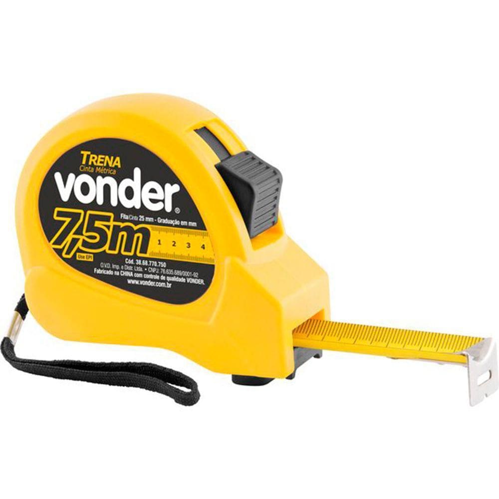 Trena 7.5 Metros 25Mm Escala Milimétrica
