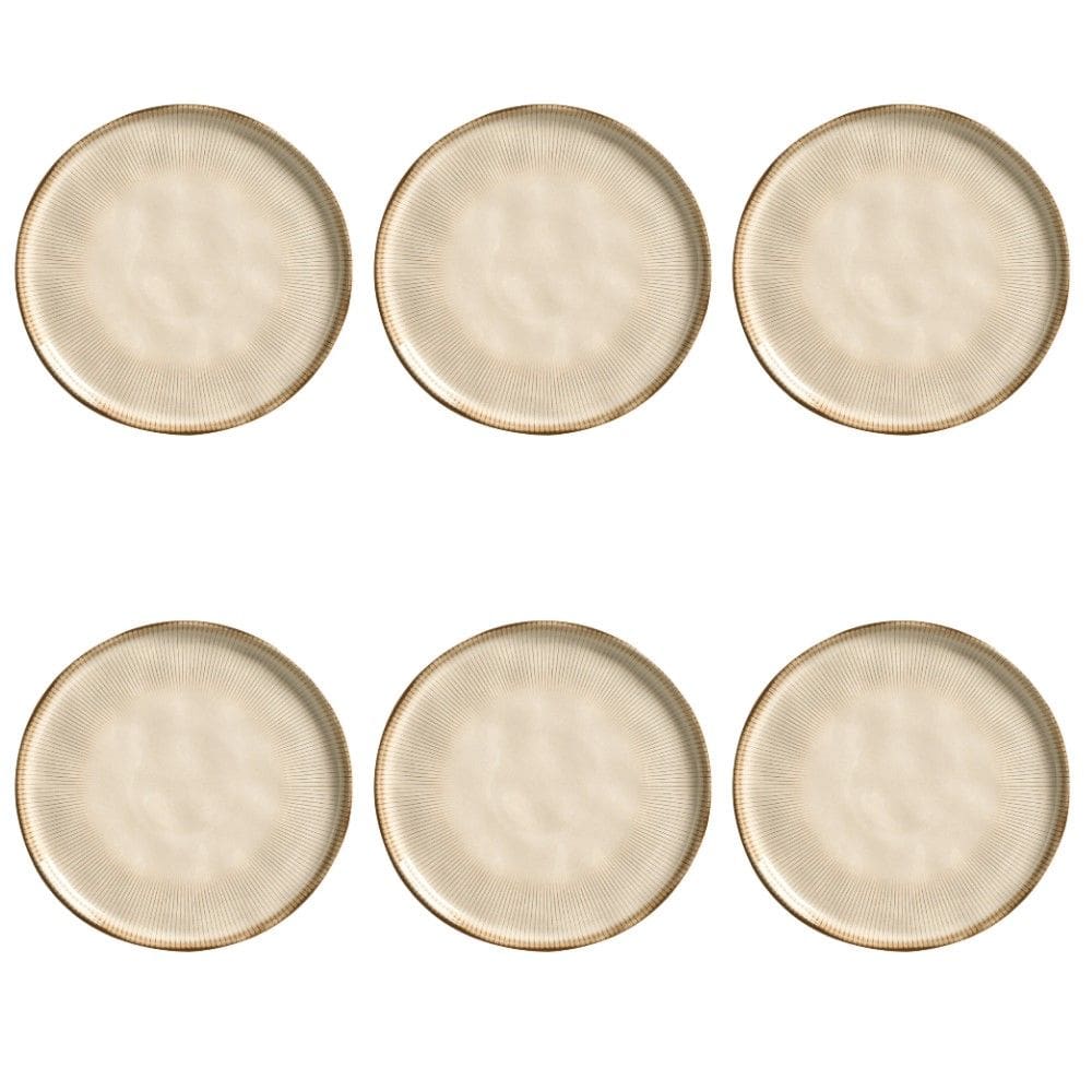 Conjunto de Pratos Rasos 06 Peças Bio Raio Porto Brasil