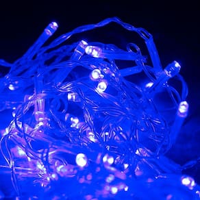 Pisca de LED Cascata 100L 3M X 70CM 8 Modos Tomada Natal Ano Novo Festas Cores:Azul