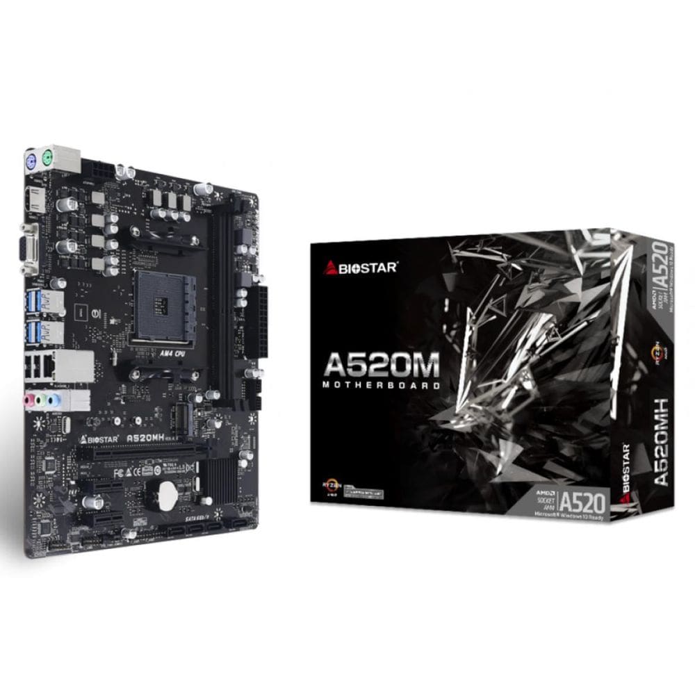 Placa Mãe Biostar A520Mh Chipset A520 Amd Am4 Matx Ddr4 3.0