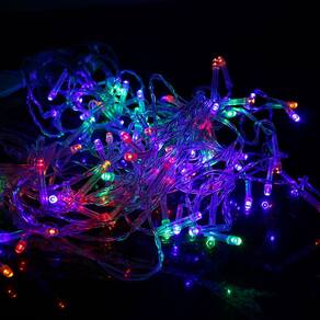 Pisca de LED Cascata 200L 5M X 70CM 8 Modos Tomada Natal Ano Novo Festas Cores:Azul