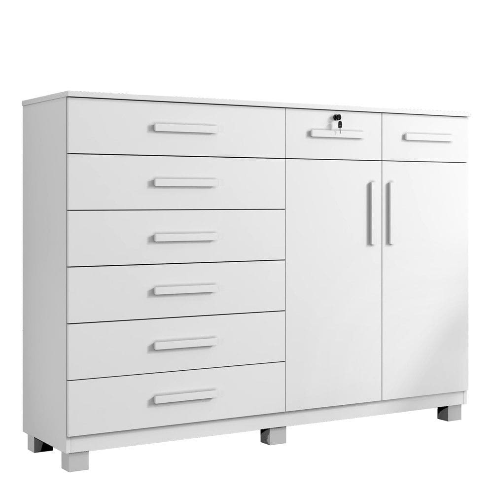 Cômoda Portugal 8 Gavetas 2 Portas 2 Prateleiras Com Sapateira - Benetil