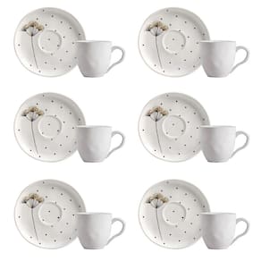 Conjunto de Xícara de Cafezinho com Pires 06 Peças Bio Floralis Porto Brasil