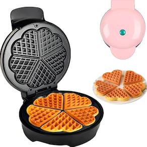 Máquina Elétrica Antiaderente Para Waffles Forma Coração 110V