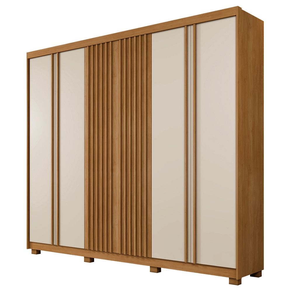 Guarda Roupa San Remo 6 Portas Ripado 6 Gavetas 9 Prateleiras - Benetil