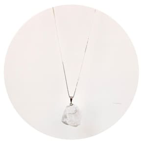 Colar 60Cm Prata 925 Howlita Bruta Natural P. Vecchio Joias