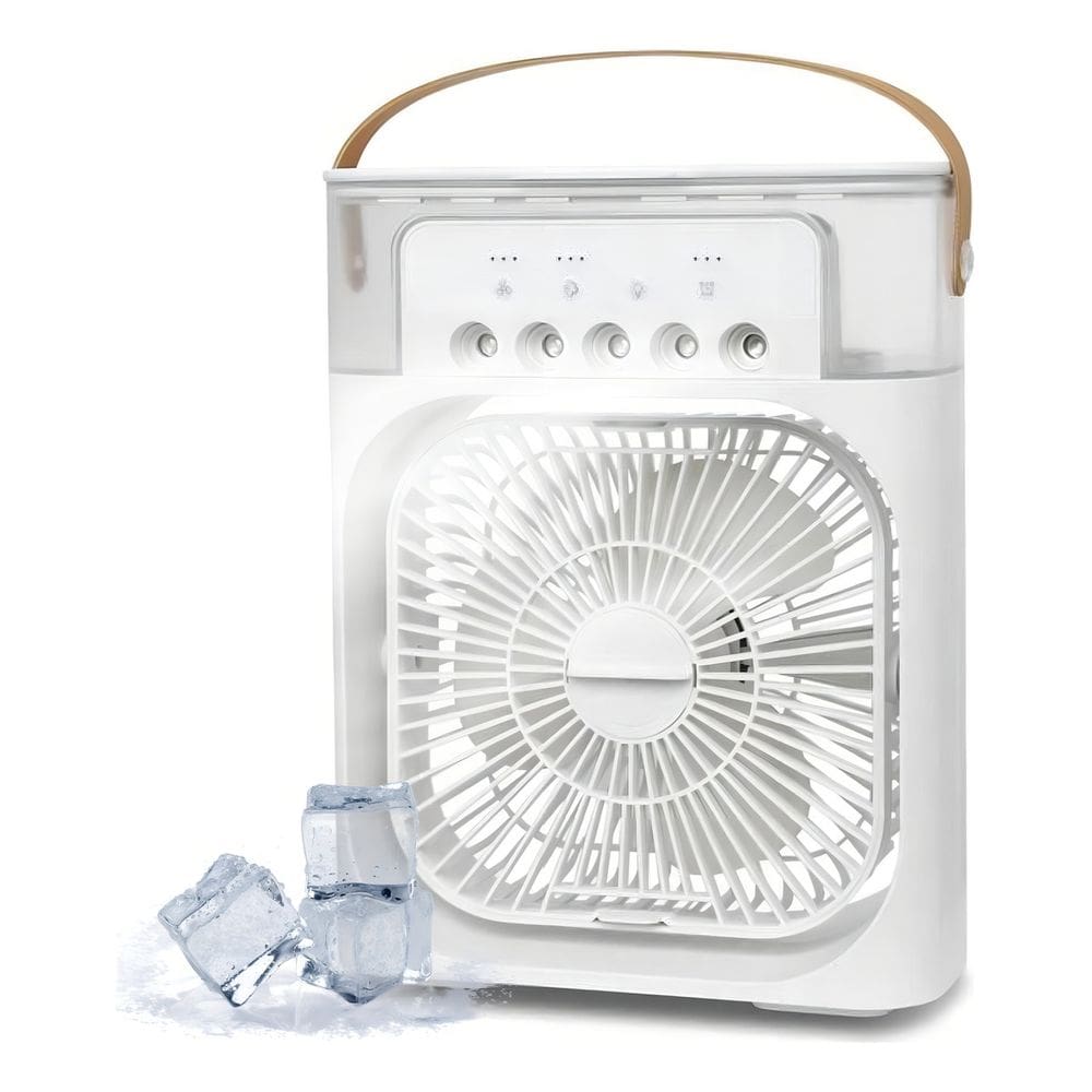 Mini Ar Condicionado Climatizador Ventilador Portátil USB com Luz Led