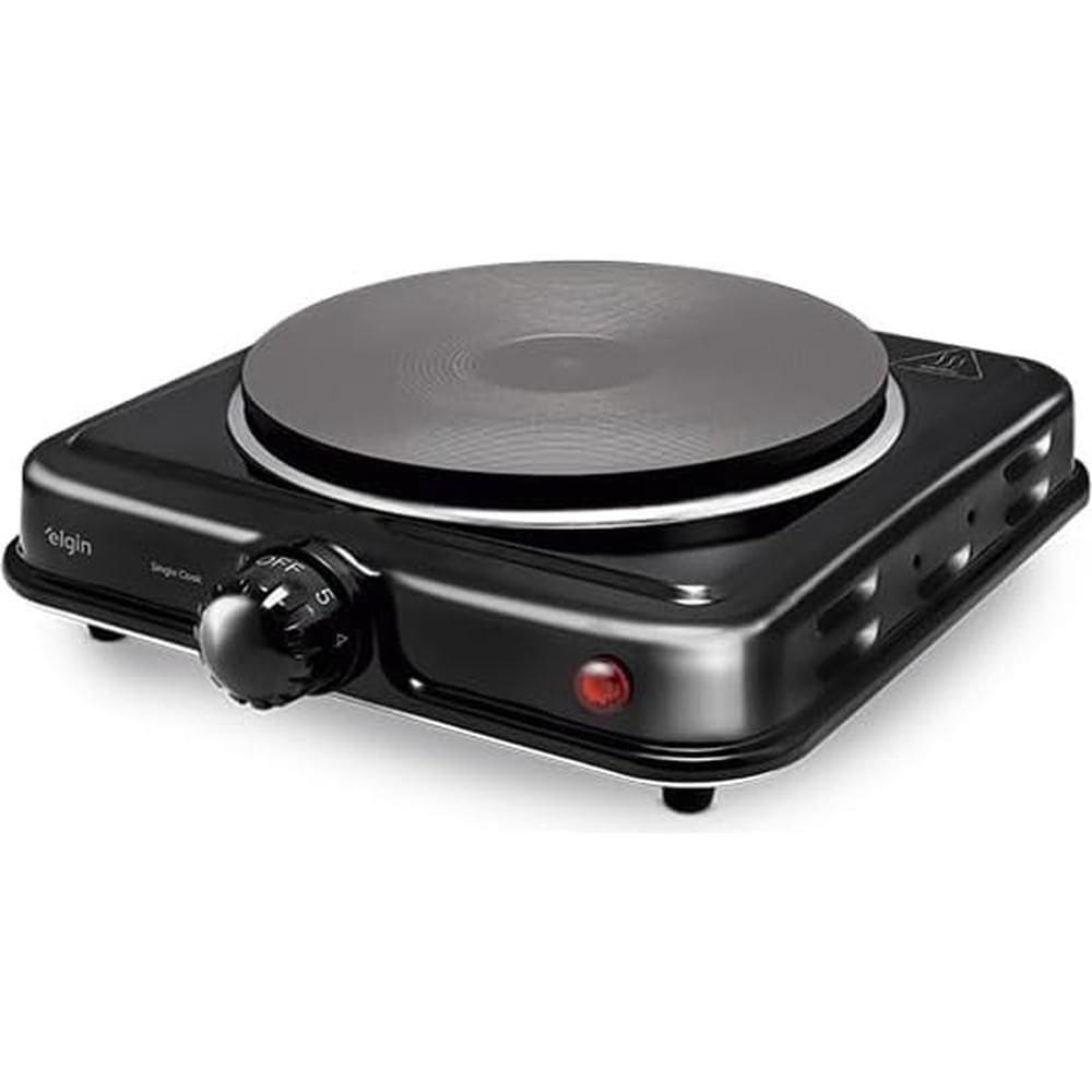 Fogão Elétrico De Mesa 1 Prato 1000W FF01 Single Cook Preto Elgin 220V