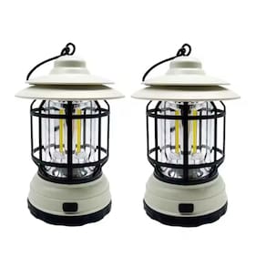 Lampião Retrô Lanterna Luminária LED Pilha Portátil para Camping, Pesca e Acampamento Retrô
