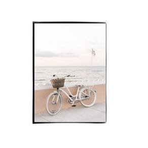 Quadro Bicicleta Na Praia 33X24Cm - Com Vidro