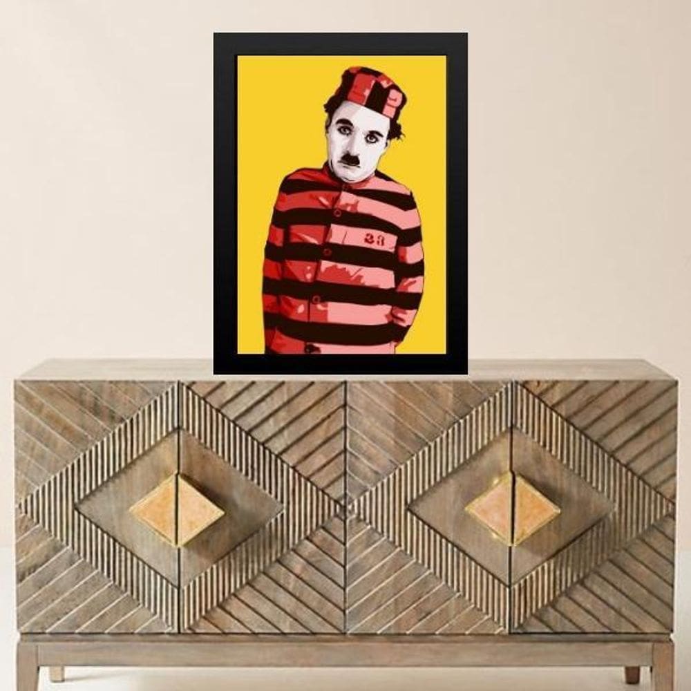 Quadro Charlie Chaplin Presidiário 24X18Cm