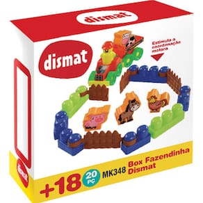Brinquedo Educativo Dismat Box Fazendinha 20 Peças